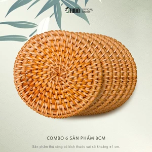 TudoRattan - Combo 6 Lót Ly Mây Tre Đan LL01 Cao Cấp - Phụ Kiện Decor Quán Cà Phê – Khách Sạn