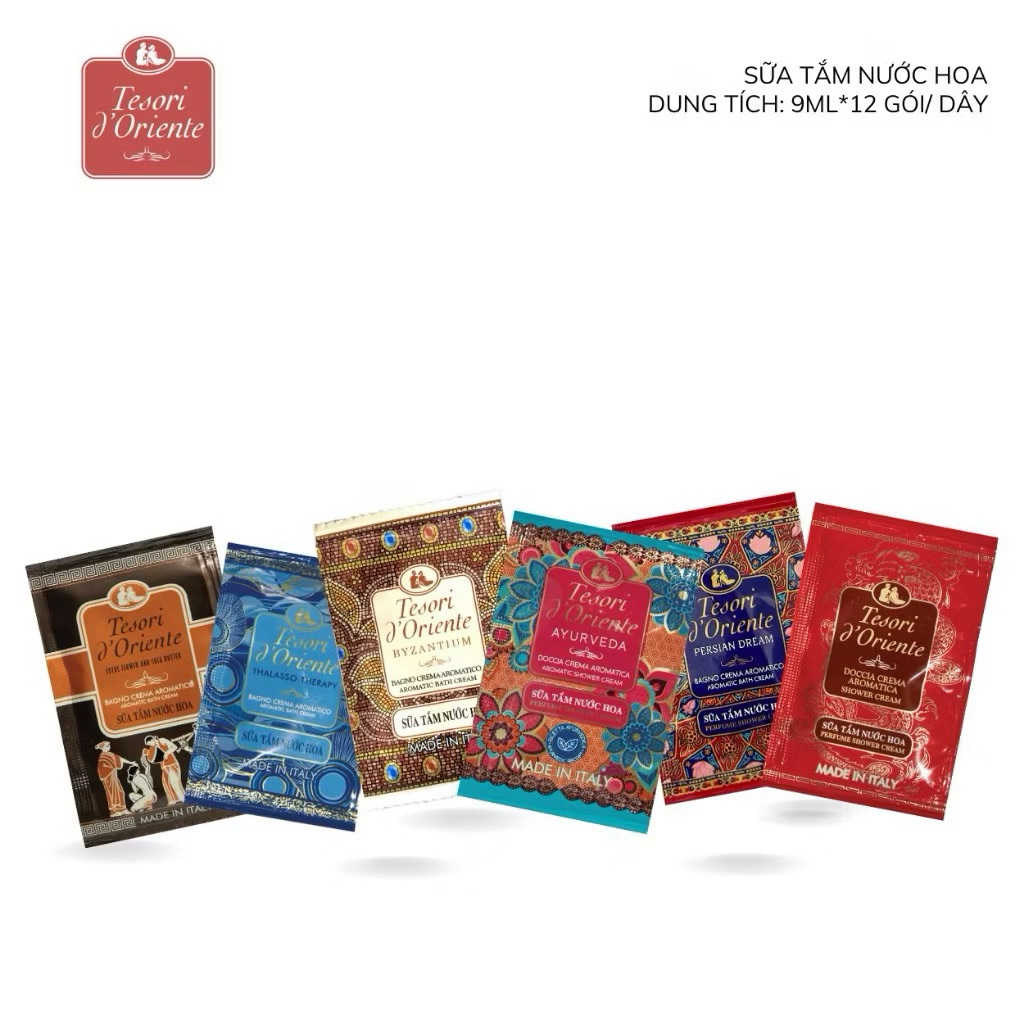 Sữa tắm Tesori dạng gói 9ml bán lẻ gói [hàng chính hãng] hoả tốc