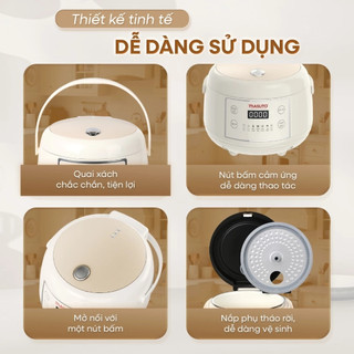 Nồi Cơm Điện Tử Masuto MSCookerAI Dung Tích 1,5Lít, Lõi Ceramic Chống Dính Cao Cấp Với 7 Chức Năng Tiện Lợi