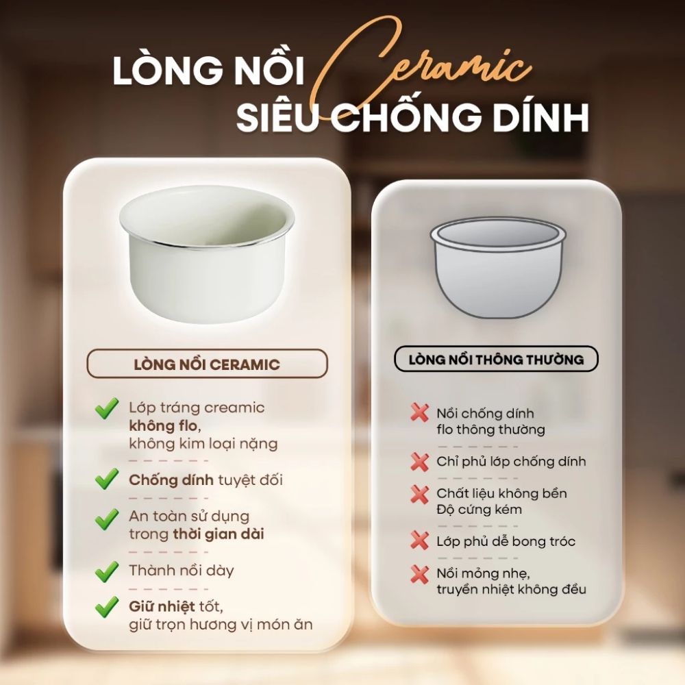 Nồi Cơm Điện Tử Masuto MSCookerAI Dung Tích 1,5Lít, Lõi Ceramic Chống Dính Cao Cấp Với 7 Chức Năng