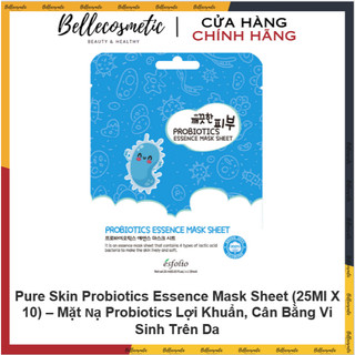 [cty] Pure Skin Probiotics Essence Mask Sheet (25Ml X 10) – Mặt Nạ Probiotics Chứa Lợi Khuẩn, Cân Bằng Vi Sinh Trên Da