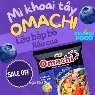 Mì Gói ăn liền Khoai tây Omachi Bò hầm/ Tôm càng/ Sườn/ Lẩu bắp bò - Gói 81g