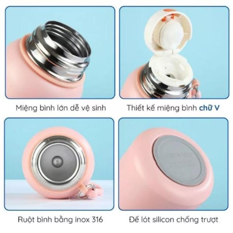 Bình nước siêu giữ nhiệt dung tich 450ml STAINLESS STEEL mẫu mới nhất 2026