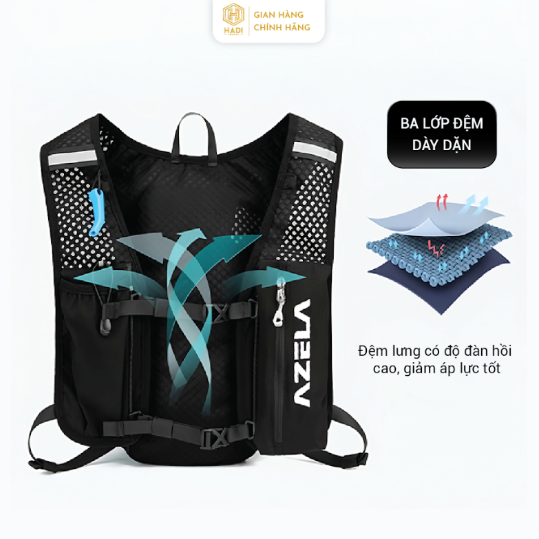 balo leo núi cho nam nữ balo thể thao, vest nước chạy bộ  đạp xe trekking thể tích đựng đồ tới 10L B75