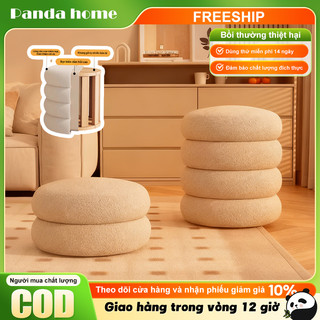 Ghế trang điểm 2/3/4 tầng đôn tròn lông xù siêu mềm Có thể sử dụng làm ghế thay giày ghế phòng khách