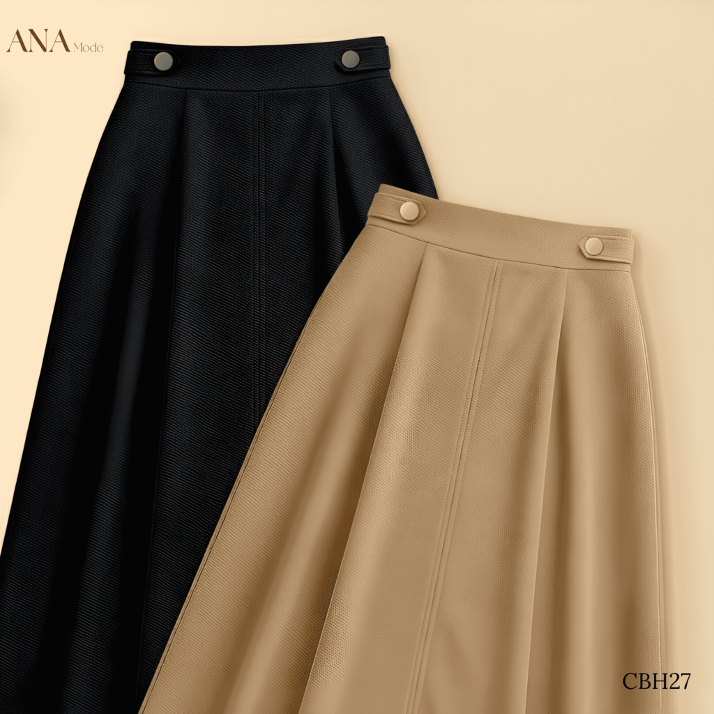 Chân Váy Công Sở Trung Niên ANA Mode Chất Liệu Cotton Lạnh Thanh Lịch Đi Tiệc Quà Tặng Mẹ CV25CBH27
