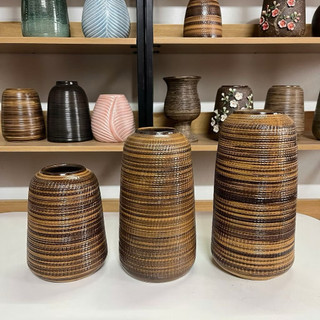Bình hoa dáng đu đủ 3 size gốm sứ Bát Tràng cắm các loại hoa, decor trang trí nhà cửa