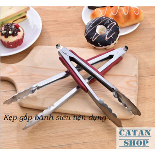 Combo 3 kẹp nướng BBQ có khóa gài/ không gài. Tay cầm ABS chống nóng, kẹp nướng thịt, gắp bánh siêu tiện dụng