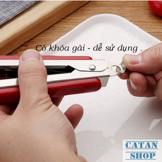 Combo 3 kẹp nướng BBQ có khóa gài/ không gài. Tay cầm ABS chống nóng, kẹp nướng thịt, gắp bánh siêu tiện dụng
