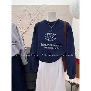 TRIANGLE - Cutie Sweater (Cân nhắc kỹ, return is not welcomed)- Áo nỉ in hình Hàn Quốc chần bông phong cách Hàn Quốc