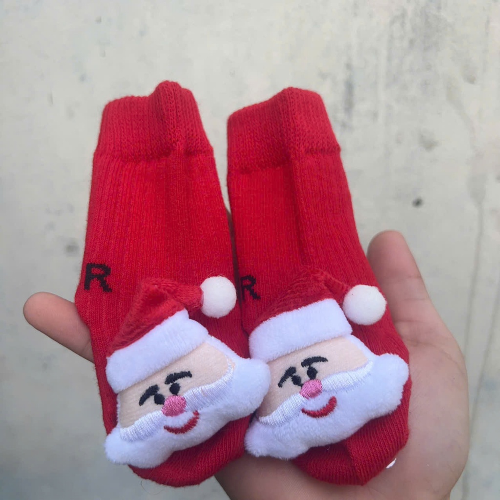 QCCC - Tất/ Vớ Ông Già Noel cho bé trai bé gái mix đồ chụp ảnh cho bé size từ 0-3 tuổi ( hàng quảng châu )