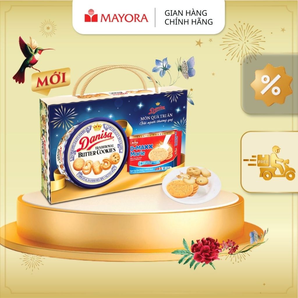 Hộp Quà Bánh Quy Mayora Danisa & Roma D-Maxx Marie - 674G | Shopee Việt Nam