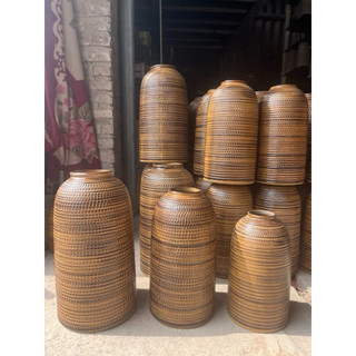 Bình hoa dáng chuông thon cao có cổ 3 size gốm sứ Bát Tràng