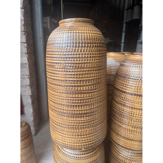 Bình hoa dáng chuông thon cao có cổ 3 size gốm sứ Bát Tràng
