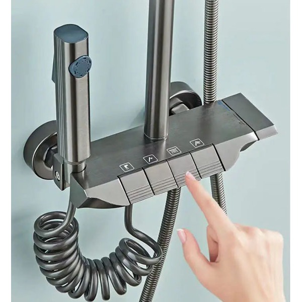 Sen Cây Tắm Đứng 2 Chế Độ Nóng Lạnh Thân Nhựa ABS - Vòi Sen Nóng Lạnh 4 Chế Độ Dạng Phím Đàn - Bảo Hành 2 Năm