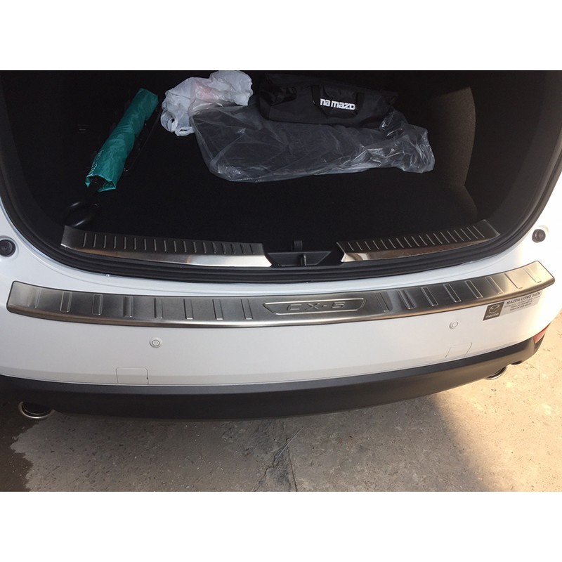 Ốp chống trầy cốp trong, ngoài xe Mazda CX5 2018 - 2022, 2023, 2024, 2025 chất liệu INOX cao cấp, sáng bóng