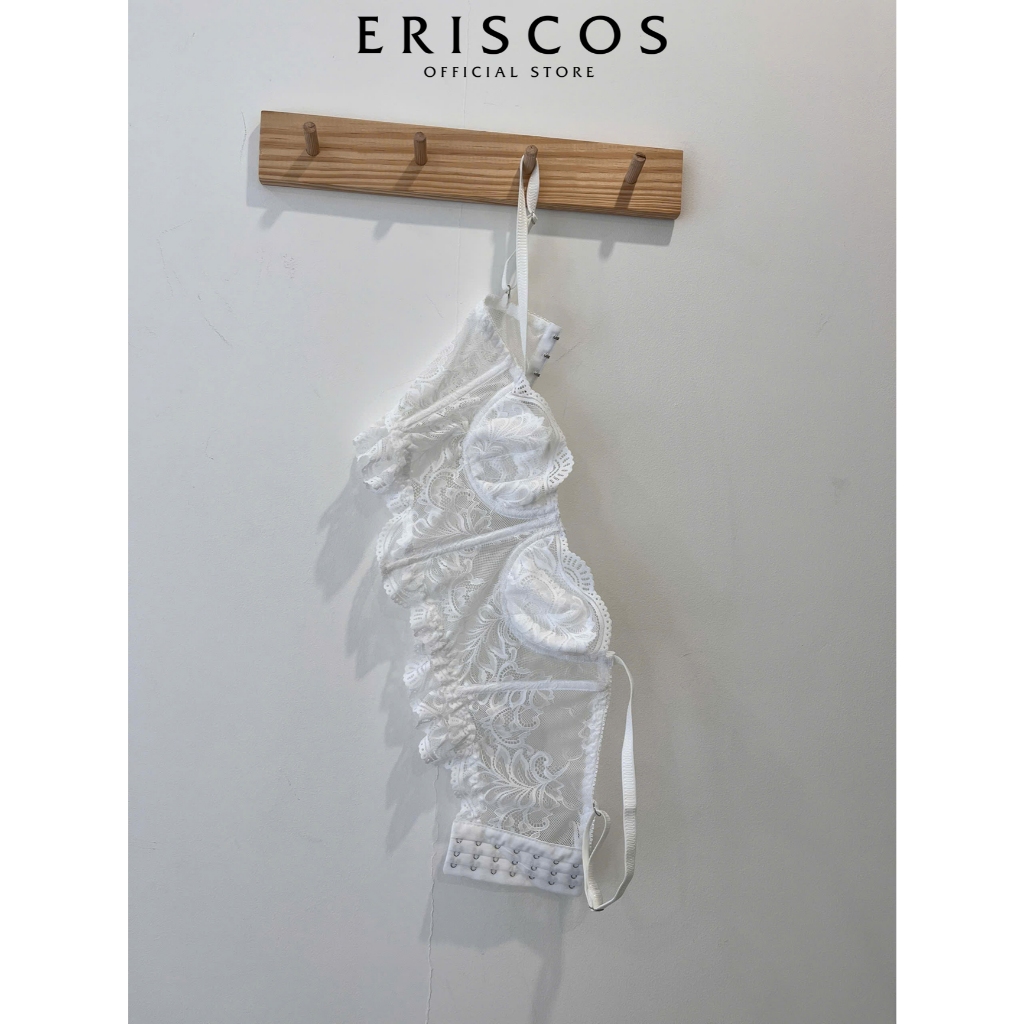 Eriscos áo corset ren có gọng nâng nhẹ ngực dáng quả ngang ôm nửa quả chân áo mix bèo quyến rũ mùa Thu mix cùng blazer