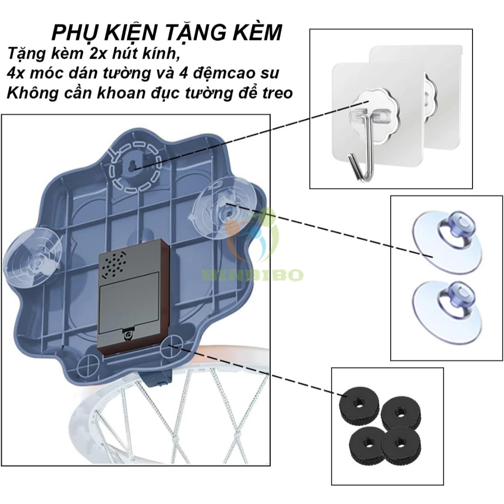 Bóng rổ cảm ứng tính điểm đồ chơi vận động trong nhà hoặc ngoài trời giúp bé phát triển chiều cao - Binbibo