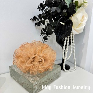 [BST Cẩm Tú Cầu] Scrunchies voan màu cam nâu viền nổi bản 16cm • Mây Fashion Jewelry - C925.16