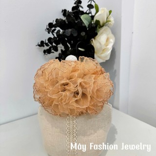 [BST Cẩm Tú Cầu] Scrunchies voan màu cam nâu viền nổi bản 16cm • Mây Fashion Jewelry - C925.16