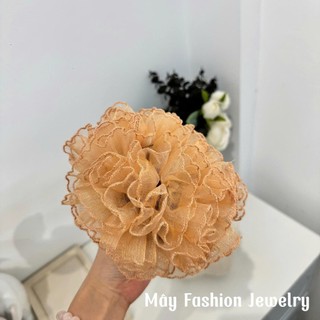 [BST Cẩm Tú Cầu] Scrunchies voan màu cam nâu viền nổi bản 16cm • Mây Fashion Jewelry - C925.16