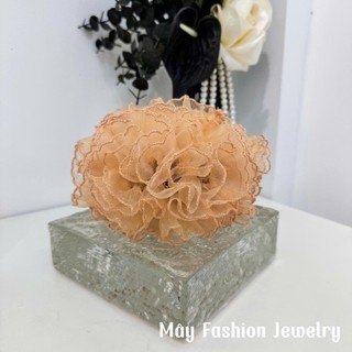 [BST Cẩm Tú Cầu] Scrunchies voan màu cam nâu viền nổi bản 16cm • Mây Fashion Jewelry - C925.16