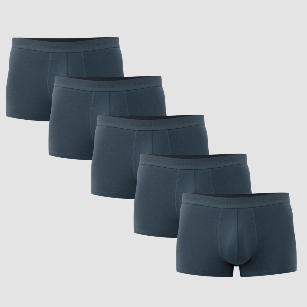 [TẶNG QUÀ ĐƠN 329K]Combo 5 quần lót sịp nam Trunk Cotton co giãn thoải mái Coolmate