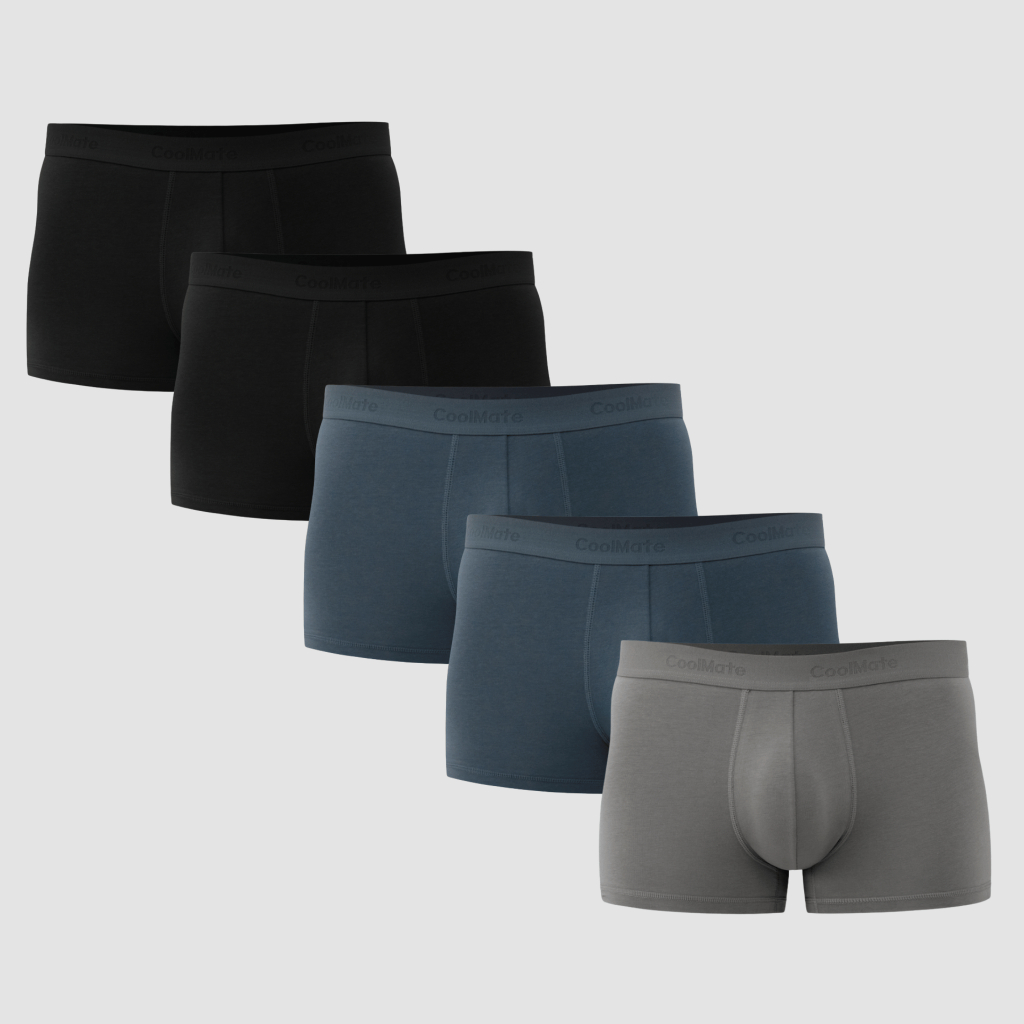 [TẶNG QUÀ ĐƠN 329K]Combo 5 quần lót sịp nam Trunk Cotton co giãn thoải mái Coolmate