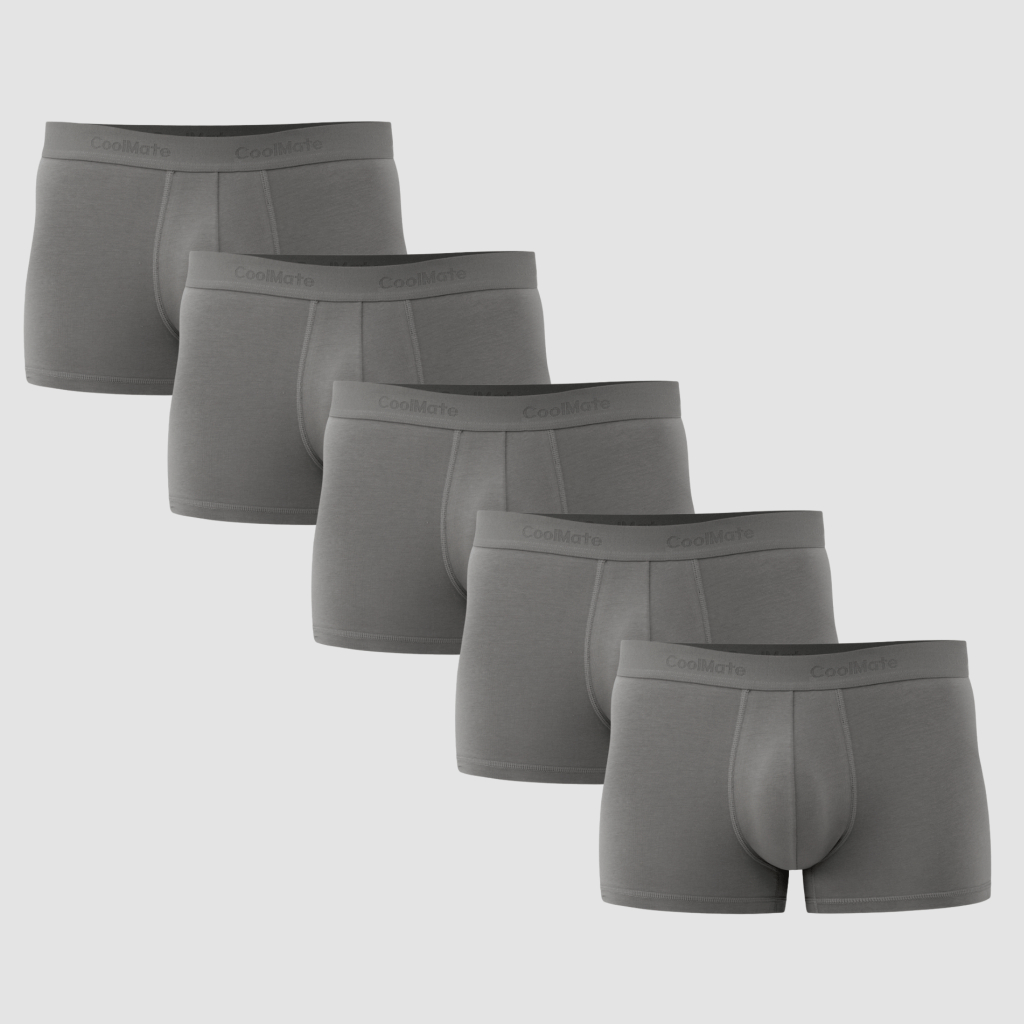 [TẶNG QUÀ ĐƠN 329K]Combo 5 quần lót sịp nam Trunk Cotton co giãn thoải mái Coolmate