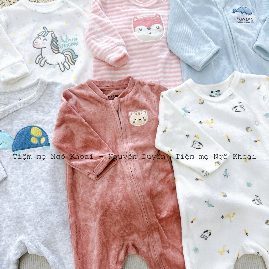 [MD56] 18/24/36M Body sleepsuit nỉ nhung ấm áp cho bé yêu nhiều hãng