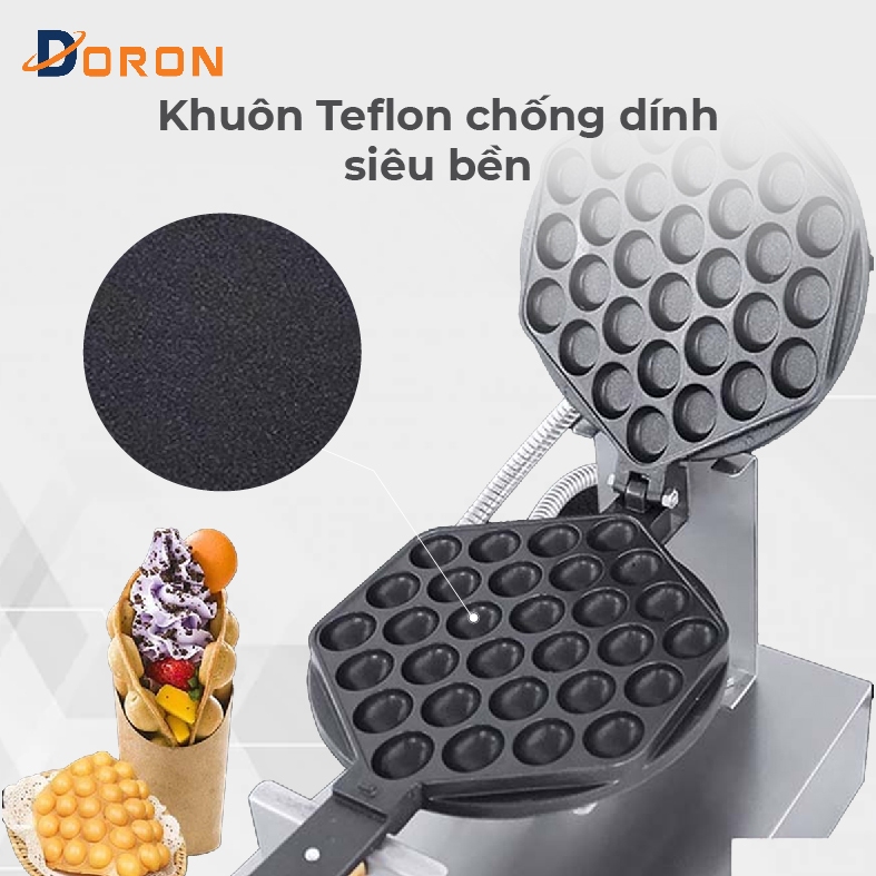 Máy trứng gà non, máy nướng bánh gà non DORON 1400W điều chỉnh 50 - 250 độ, hẹn giờ chính xác