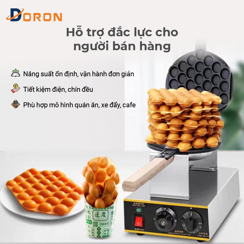 Máy trứng gà non, máy nướng bánh gà non DORON 1400W điều chỉnh 50 - 250 độ, hẹn giờ chính xác