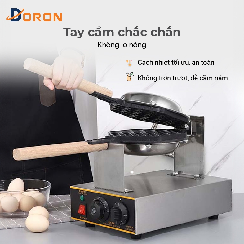 Máy trứng gà non, máy nướng bánh gà non DORON 1400W điều chỉnh 50 - 250 độ, hẹn giờ chính xác