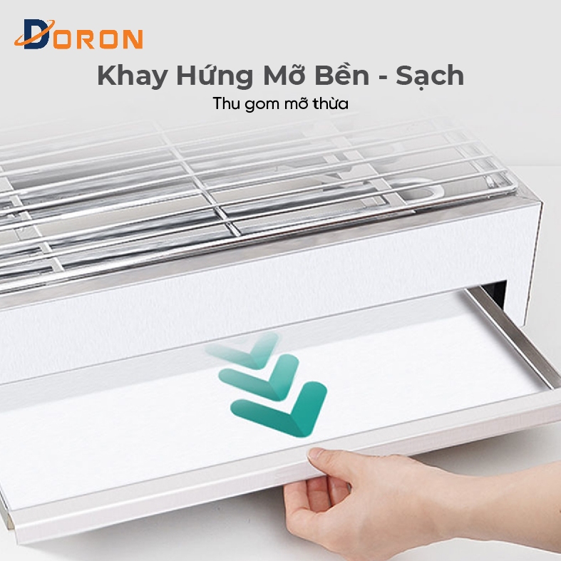 Bếp nướng điện đa năng DORON 2800W đa năng nướng thịt xiên, hải sản, đồ ăn nhanh