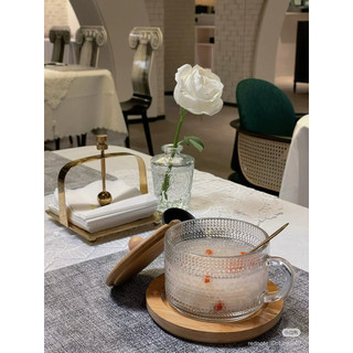 Ly Thuỷ Tinh, Cốc Thuỷ Tinh Hoạ Tiết Mặt Trời, Kim Cương Chịu Nhiệt Tốt Dung Tích 450ml