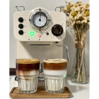 Ly Thủy Tinh, Cốc Thủy Tinh Đáy Khía Hai Tầng Có 3 Size Dùng Uống Cafe, Sinh Tố, Trà,.. Chụp Hình Decor