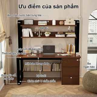 Bàn học có kệ sách có ngăn kéo phòng ngủ Vừa Học Vừa Làm Vừa Đọc Sách  Đa Năng Tiết Kiệm Diện Tích
