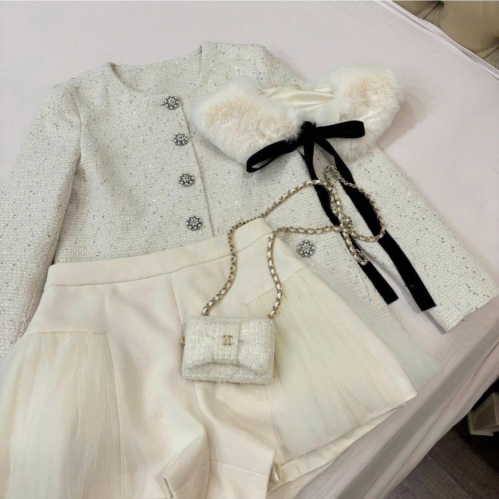 NH CLOTHER - Set bộ đồ tweed phối váy xoè nhẹ cực yêu
