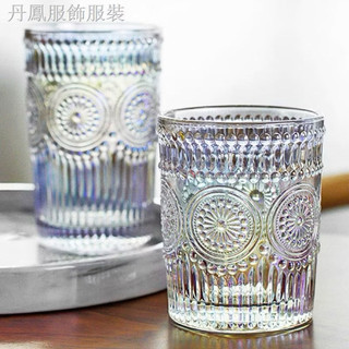 Cốc Thủy Tinh/Ly Thuỷ Tinh Họa Tiết Mặt Trời Chịu Dung Tích 300ml & 360ml Decor Cao Cấp Sang Trọng