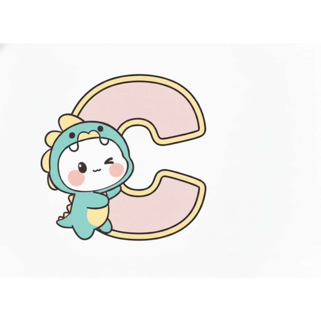 Móc khoá Khủng Long Ôm chữ