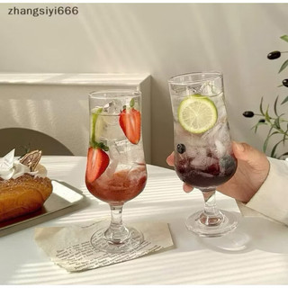 Ly thuỷ tinh/cốc thuỷ tinh có chân dung tích 400ml đựng nước ép, sinh tố, trà hoa quả,..