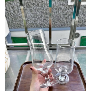 Ly thuỷ tinh/cốc thuỷ tinh có chân dung tích 400ml đựng nước ép, sinh tố, trà hoa quả,..