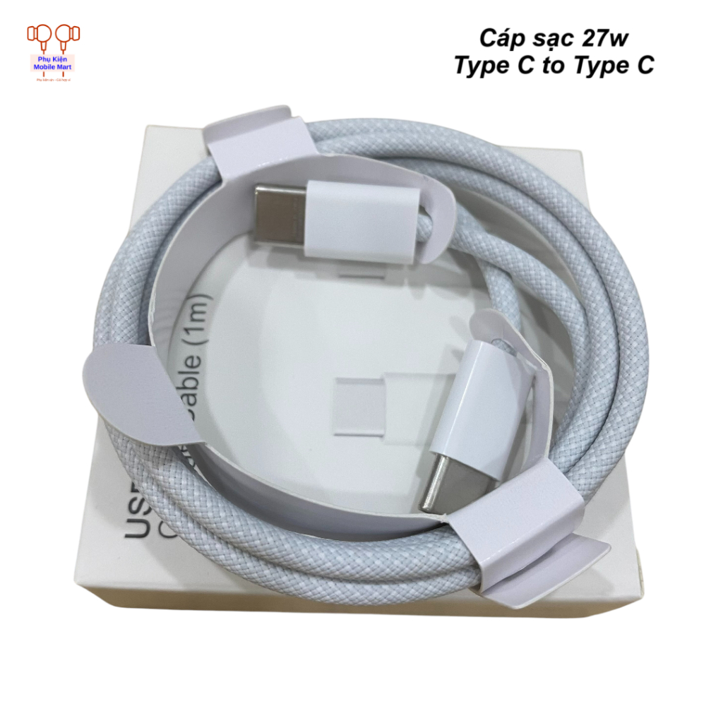 Cáp sạc nhanh Type C – Type C hỗ trợ sạc nhanh cho Samsung/Xiaomi/OPPO – Truyền dữ liệu
