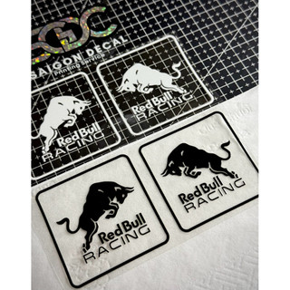 Tem Sticker DTF RedBull Racing Viền Vuông - Dán Ốp Vai Dè Xe & Trang Trí Nhiều Vị Trí Trên Xe - 2 Màu Sắc |SGDC - 1 Cặp|