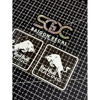 Tem Sticker DTF RedBull Racing Viền Vuông - Dán Ốp Vai Dè Xe & Trang Trí Nhiều Vị Trí Trên Xe - 2 Màu Sắc |SGDC - 1 Cặp|