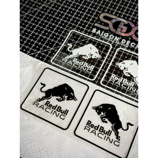 Tem Sticker DTF RedBull Racing Viền Vuông - Dán Ốp Vai Dè Xe & Trang Trí Nhiều Vị Trí Trên Xe - 2 Màu Sắc |SGDC - 1 Cặp|
