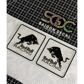 Tem Sticker DTF RedBull Racing Viền Vuông - Dán Ốp Vai Dè Xe & Trang Trí Nhiều Vị Trí Trên Xe - 2 Màu Sắc |SGDC - 1 Cặp|