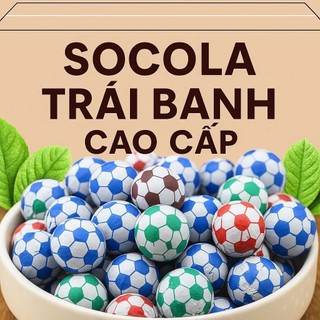 Kẹo Socola Hình Bóng Đá Vietfood cao cấp hoặc socola trái banh,được bọc giấy bạc nhiều màu sắc,thích hợp cho trẻ em.