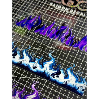Tem Sticker DTF Lửa 3 Mẫu Japan Dán Lốc Máy - Dán Nhiều Vị Trí - 3 Màu Sắc |SGDC - 1 Cái|