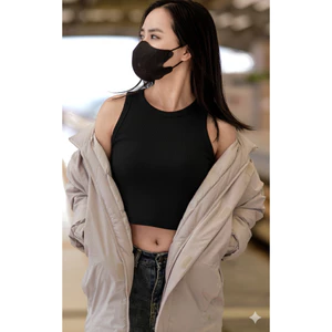 Áo Crop Top Vải Gân Dáng Ngắn METROFIT